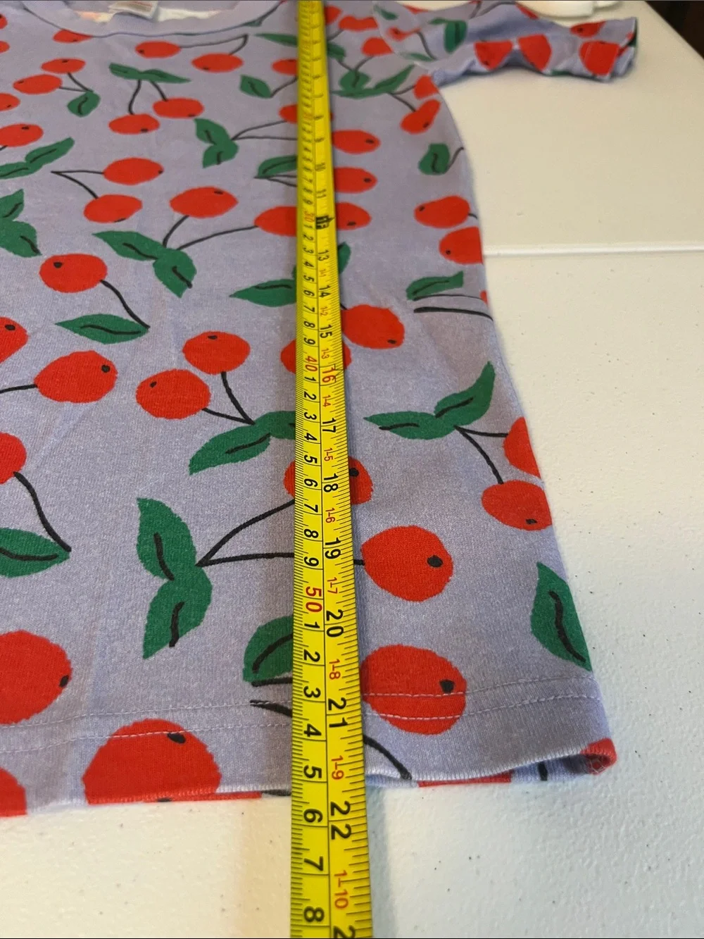 Hanna Andersson Short John Pajama Set in Cherry Cheer Print
